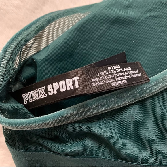 Green Velvet Victoria’s Secret Pink Sports Bra - Picture 3 of 3